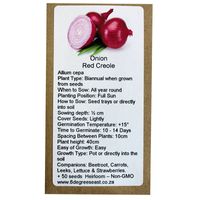 6 Degrees East Heirloom Veg Seeds - Onion - Red Creole